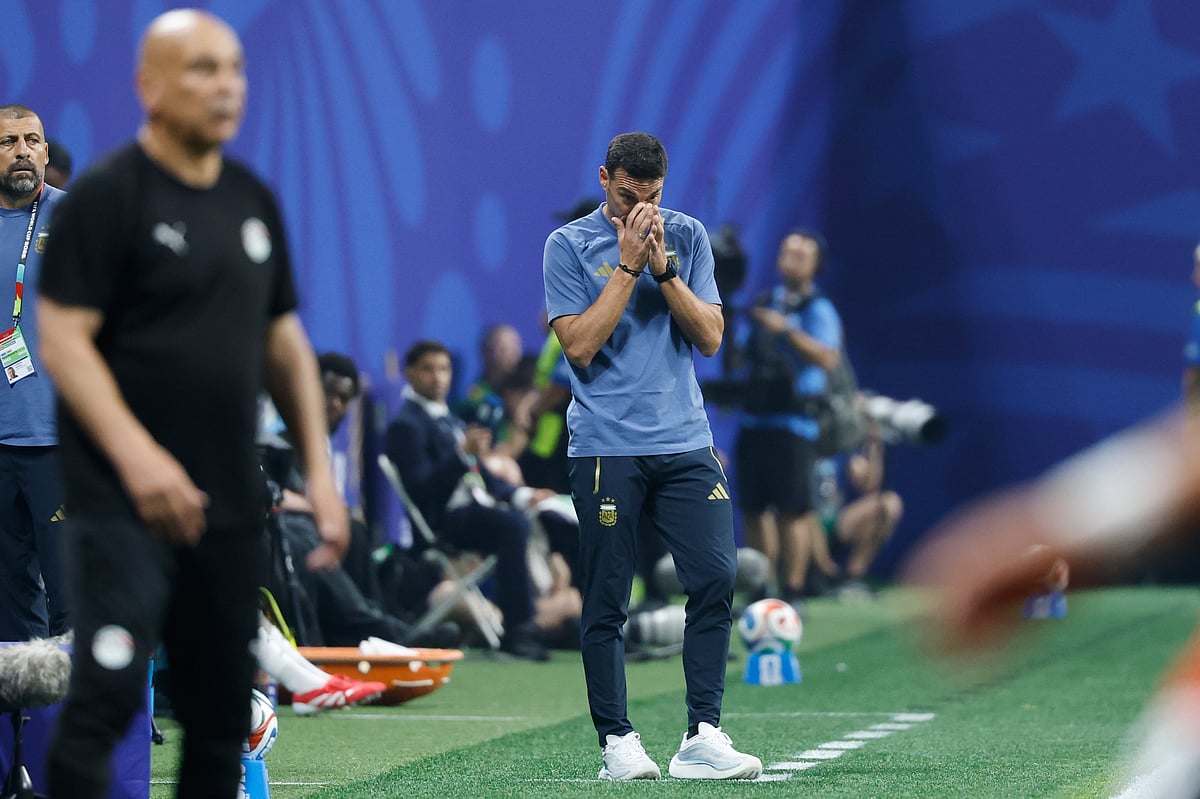 Argentina Vs Egypt FIFA World Cup 2026 RO16 Lionel Scaloni reacts AP Photo