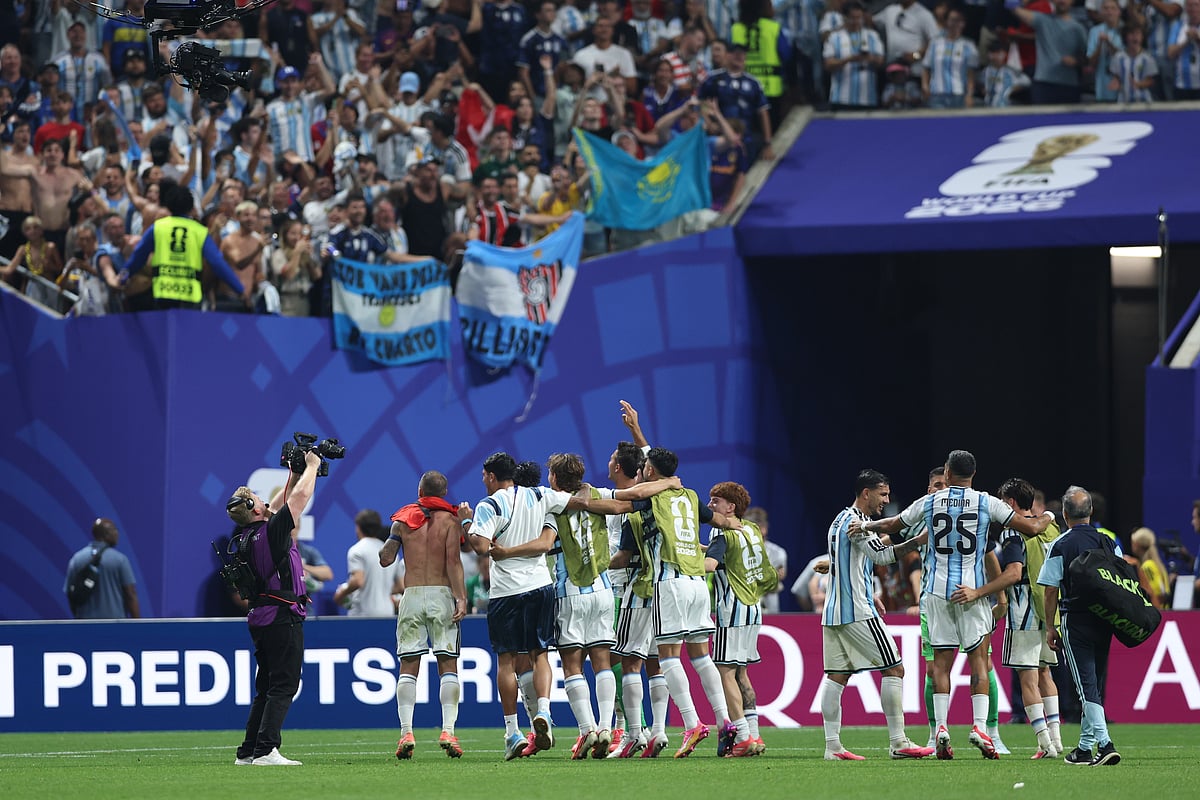 Argentina Vs Egypt FIFA World Cup 2026 RO16 ARG celeb post match AP Photo