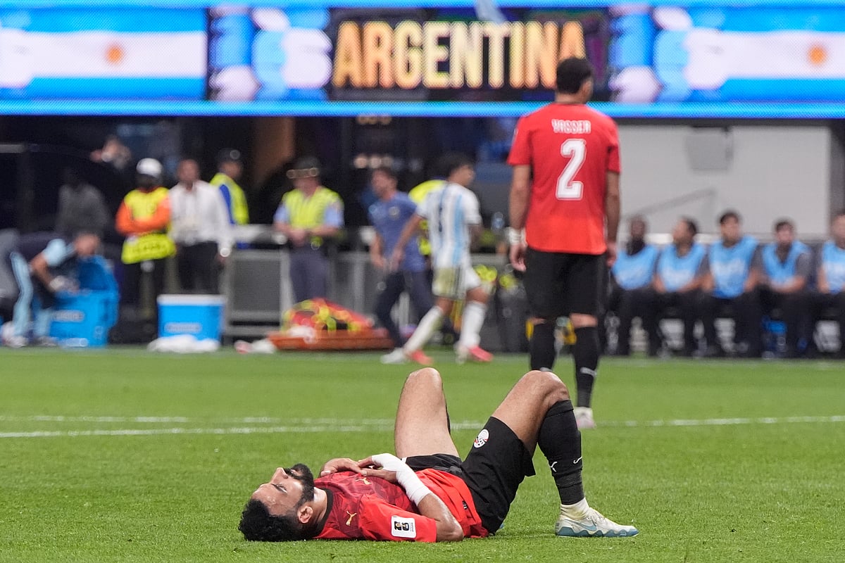 Argentina Vs Egypt FIFA World Cup 2026 RO16 Mohamed Salah floored AP Photo