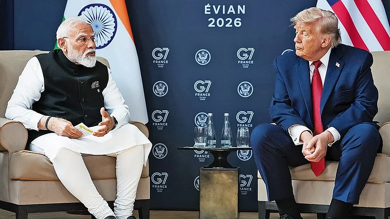 PM Narendra Modi with President Donald Trump