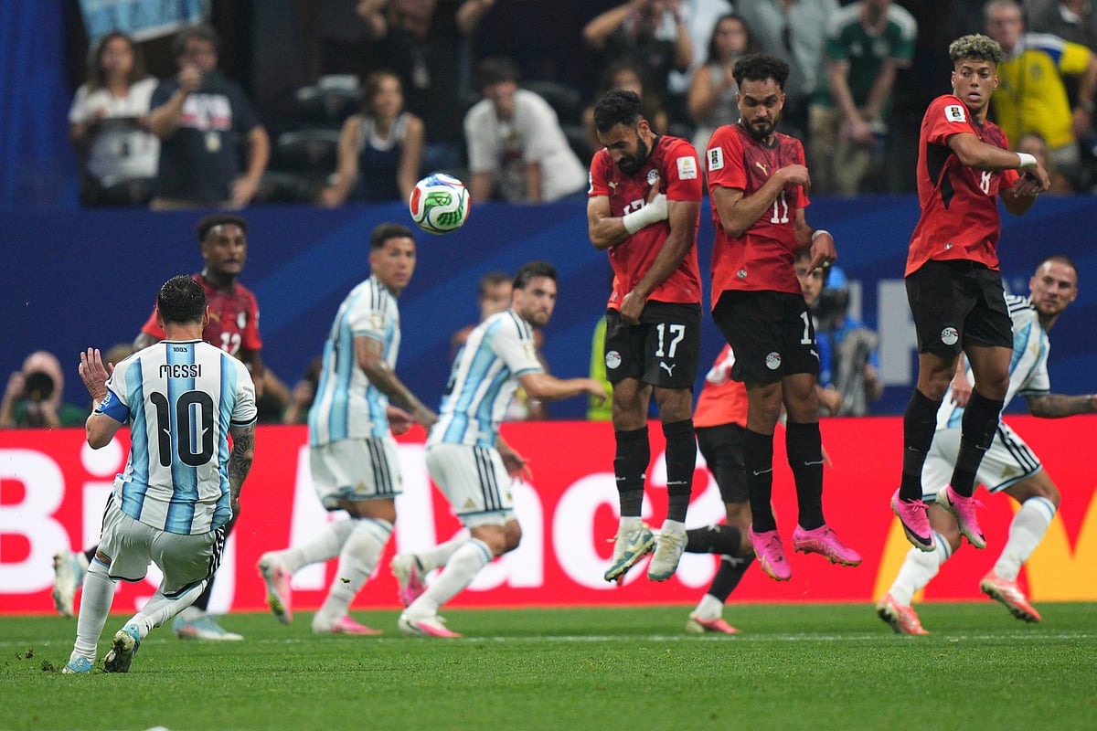 Argentina Vs Egypt FIFA World Cup 2026 RO16 Messi curls AP Photo