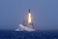 Why Is China’s Ballistic Missile Test Raising Concerns Across Asia And The Pacific? (Li Xiangchao/Xinhua : In this photo released by Xinhua News Agency, a long-range ballistic missile bursts out of the sea during a test launched from a Chinese nuclear-powered submarines in the South Pacific on Monday, July 6, 2026.