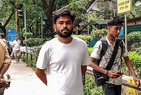 Cockroach Janata Party (CJP) founder Abhijeet Dipke arrives at Delhi High Court after the court directed restoration of CJP’s X account, which was withheld in May, while allowing a petition filed by party the founder challenging the centre's blocking order, in New Delhi. The order was passed by Justice Swarana Kanta Sharma. 