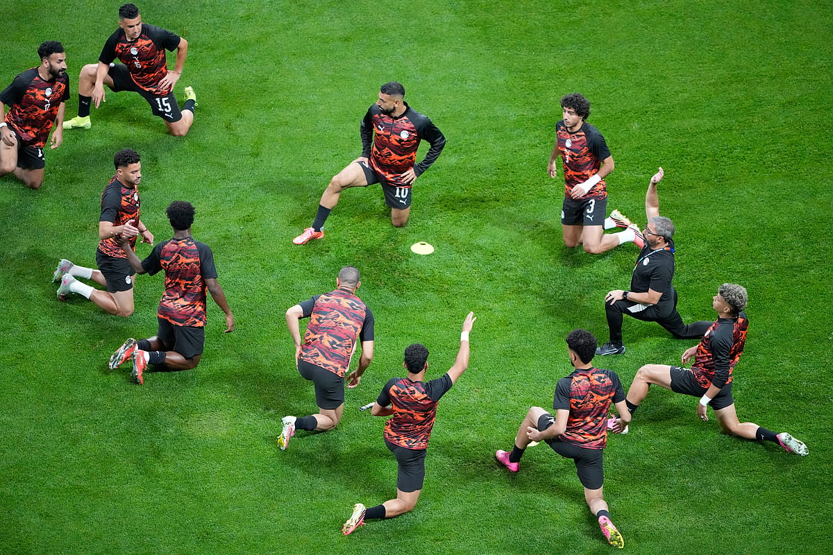 Argentina Vs Egypt FIFA World Cup 2026 RO16 EGY players warming up AP Photo