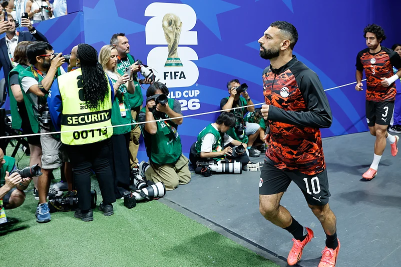 Argentina Vs Egypt FIFA World Cup 2026 RO16 Mohamed Salah out for warm up AP Photo