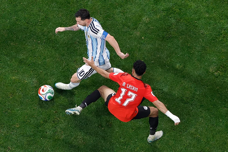Argentina Vs Egypt FIFA World Cup 2026 RO16 Lionel Messi and Mohanad Lashin AP Photo