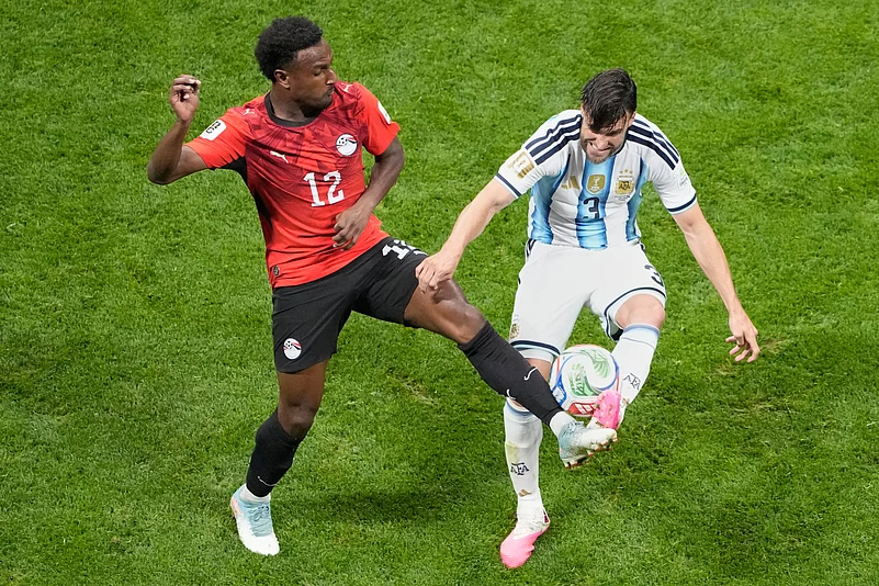 Argentina Vs Egypt FIFA World Cup 2026 RO16 Haissem Hassan and Marcos Senesi AP Photo