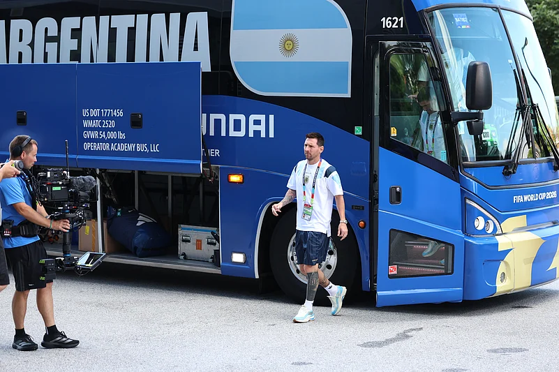 Argentina Vs Egypt FIFA World Cup 2026 RO16 Messi arrives bus AP Photo