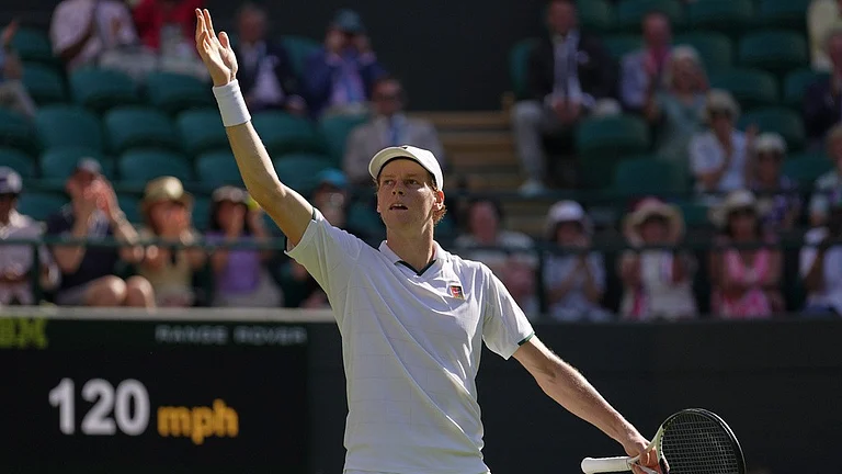 World No.1 Jannik Sinner take on German veteran Jan-Lennard Struff in the quarterfinal of Wimbledon 2026 at the All England Lawn Tennis and Croquet Club, London on Tuesday, July 7. - AP Photo/Brian Inganga