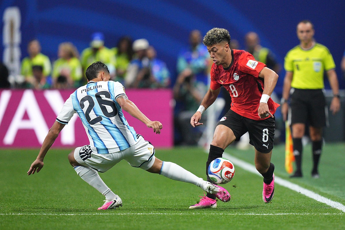 Argentina Vs Egypt FIFA World Cup 2026 RO16 Emam Ashour and Nahuel Molina AP Photo