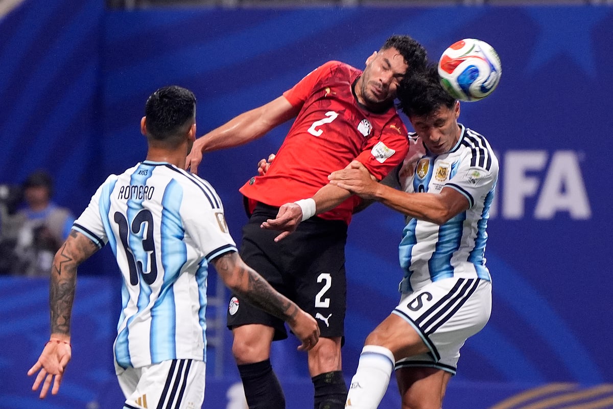 Argentina Vs Egypt FIFA World Cup 2026 RO16 Yasser Ibrahim scores AP Photo