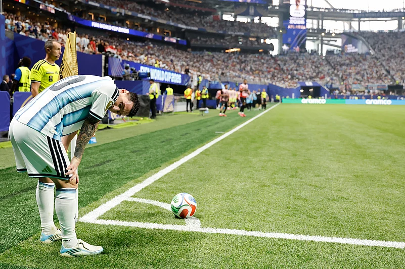Argentina Vs Egypt FIFA World Cup 2026 RO16 Messi for corner AP Photo