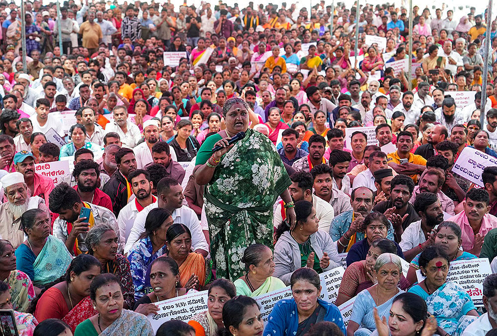 Street Vendors protest in Bengaluru