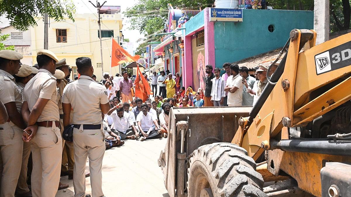 Protests Erupt In Ramanathapuram Over Proposed Demolition Of Temple On Water Body - null
