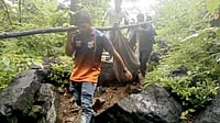 Locals Turn Door into Stretcher, Wade Through Floodwaters to Rush Pregnant Woman to Palghar Hospital Locals Turn Door into Stretcher, Wade Through Floodwaters to Rush Pregnant Woman to Palghar Hospital