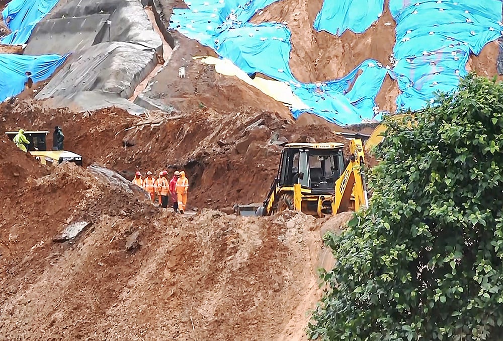 Wayanad tunnel road accident site