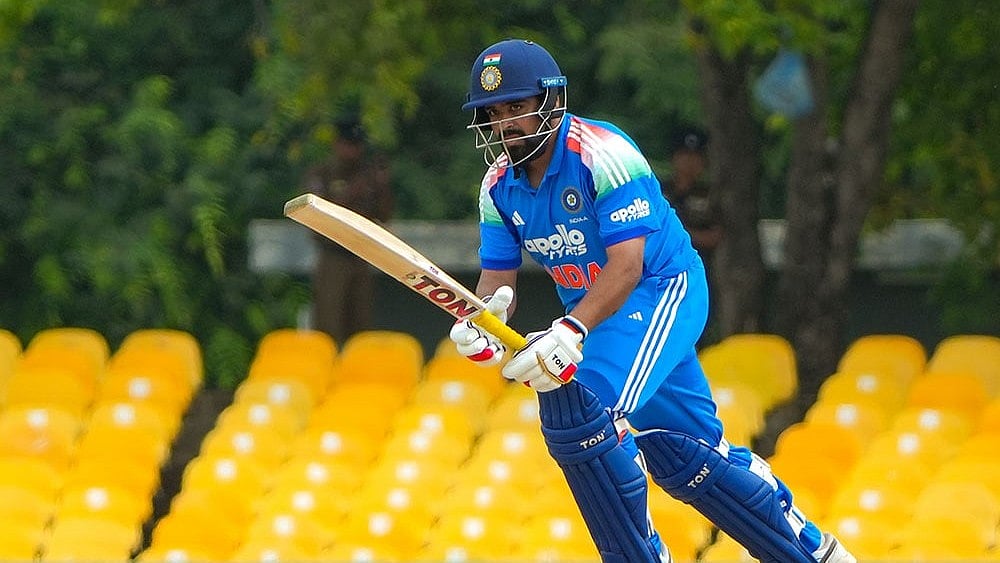In this image received on June 11, 2026, India's Prabhsimran Singh plays a shot during an ODI cricket match between India-A and Afghanistan-A, in Dambulla, Sri Lanka. - | Photo: SLC via PTI