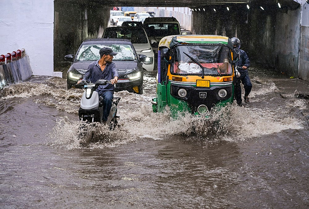 Heavy rainfall in Delhi