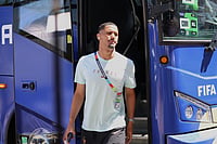 France Vs Morocco, FIFA World Cup: See Best Photos Of Quarter-Final Clash At Boston Stadium AP/Mark Stockwell : France's William Saliba arrives before the World Cup quarterfinal soccer match against Morocco in Foxborough, Mass