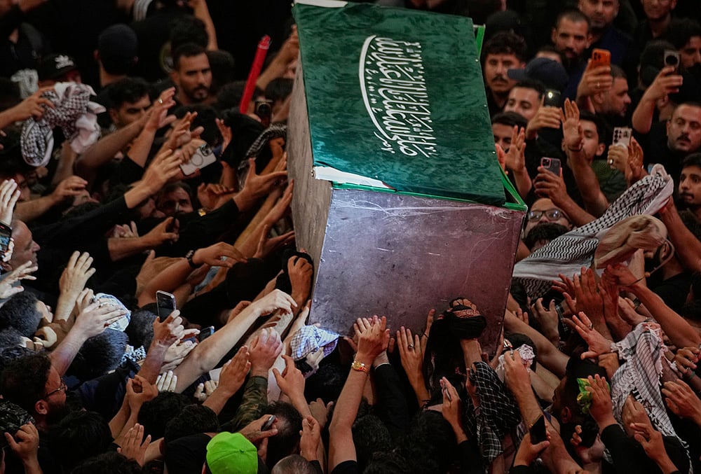 Khamenei funeral Karbala photos