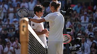 Wimbledon 2026: Who Won And Eliminated Yesterday In Gentlemen's Singles Quarter-Final Matches? (AP Photo/Kin Cheung) : Alexander Zverev of Germany, right, and Taylor Fritz of the United States congratulate each other at the end of their quarter-final men's singles match at the Wimbledon Tennis Championships in London, Wednesday, July 8, 2026