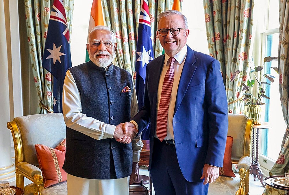 Narendra Modi and Australian PM Anthony Albanese 
