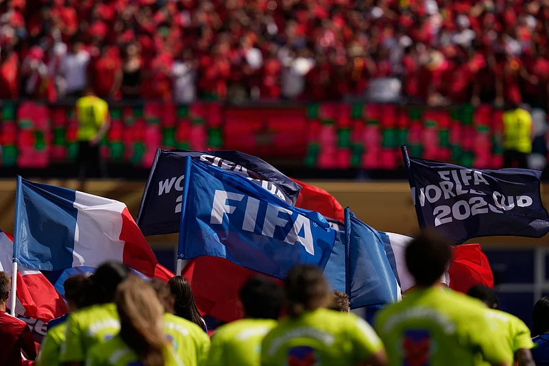 France vs Morocco, FIFA World Cup 2026, FIFA Flag, AP