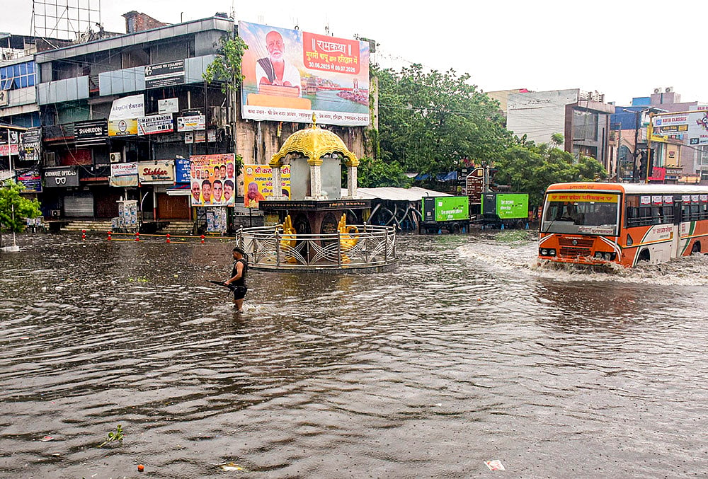 Heavy rainfall in Haridwar
