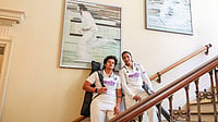 X/BCCIWomen : Shafali Verma and Sneh Rana posing for a photograph ahead of India-W vs England-W One-Off Test at Lord's