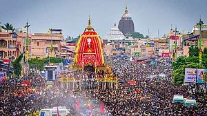 | Photo: PTI : Rath Yatra festival in Puri