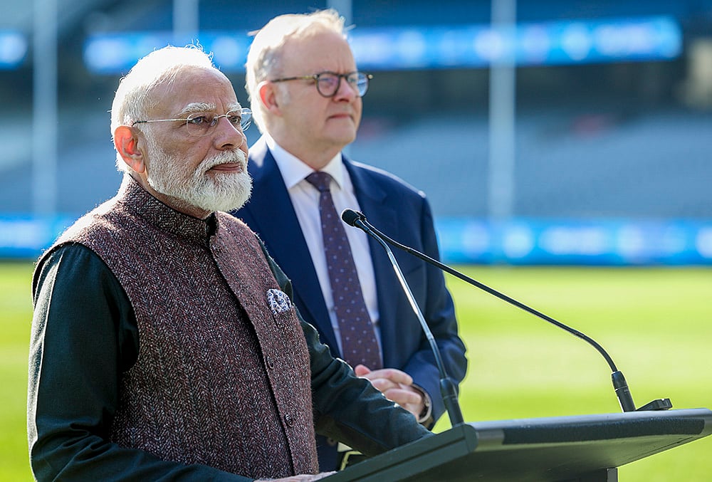 Narendra Modi with Anthony Albanese