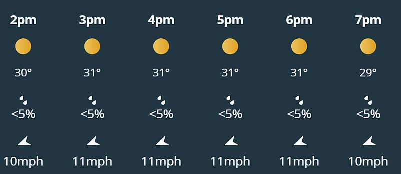 India Vs England, 5th T20I: Hourly Weather Forecast