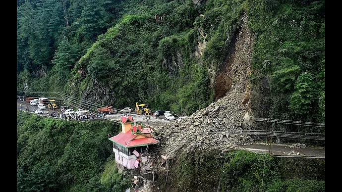 Heavy Rains Cause Landslide in Shimla, Submerge House in Kinnaur