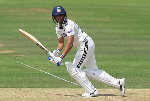 India's Harmanpreet Kaur during day one of the first Women's Rothesay Test between India and England at Lord's Cricket Ground in London, Friday, July 10, 2026.