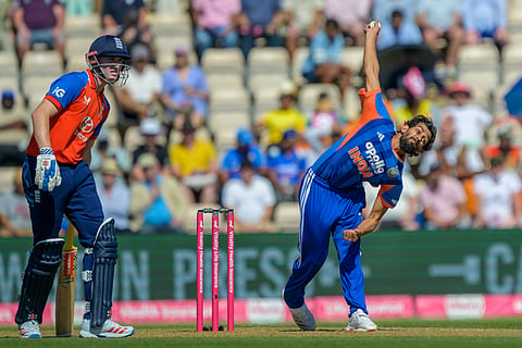 Prince Yadav of India during the international T20 Cricket match between England and India in Southampton