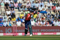 | Photo: AP/Anthony Upton : England's Jos Buttler during the international T20 Cricket match between England and India in Southampton, England.