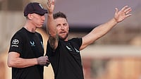 | Photo: PTI/Kunal Patil : England's white-ball coach Brendon McCullum permits alcohol consumption after England rout India by 4-0 in T20Is.
