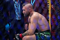 UFC 329: Conor McGregor Suffers Early Knee Injury On Return, Loses To Max Holloway In Las Vegas AP/John Locher : Conor McGregor reacts after losing to Max Holloway in a welterweight fight at the UFC 329 mixed martial arts event Saturday