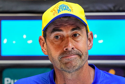 Chennai Super Kings parted ways with long-serving head coach Stephen Fleming following open and honest discussions with the management of the five-time IPL champions. Fleming is seen addressing a press conference, in Chennai, in this file photo dated Thursday, March 21, 2024. 