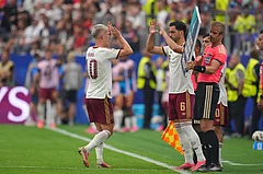 Spain's Mikel Merino replaces Dani Olmo during a World Cup semifinal soccer match against France in Arlington - AP/Julio Cortez