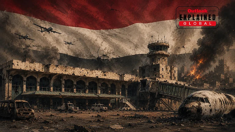 Sana'a International Airport Under Attack By Houthis - AI Generated