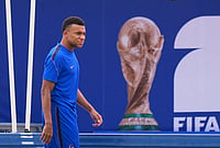 Kylian Mbappe Skips Part Of France Training, Set To Play Against Spain In FIFA World Cup 2026 Semifinal | Photo: AP/Julio Cortez : France's Kylian Mbappe participates in a training session ahead of the team's semifinal soccer match against Spain, Monday, July 13, 2026, in Dallas.