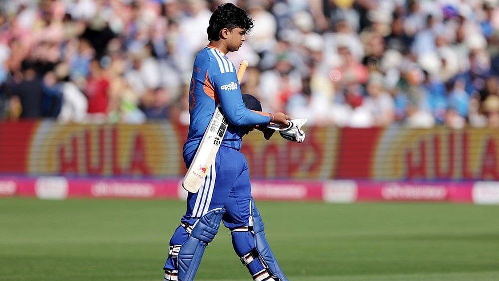 India's Vaibhav Sooryavanshi leaves the field after being caught out by England's Sam Curran from the bowling of Jofra Archer during the fourth Vitality IT20 match against England at the Seat Unique Stadium in Bristol, England. - | Photo: Steven Paston/PA via AP