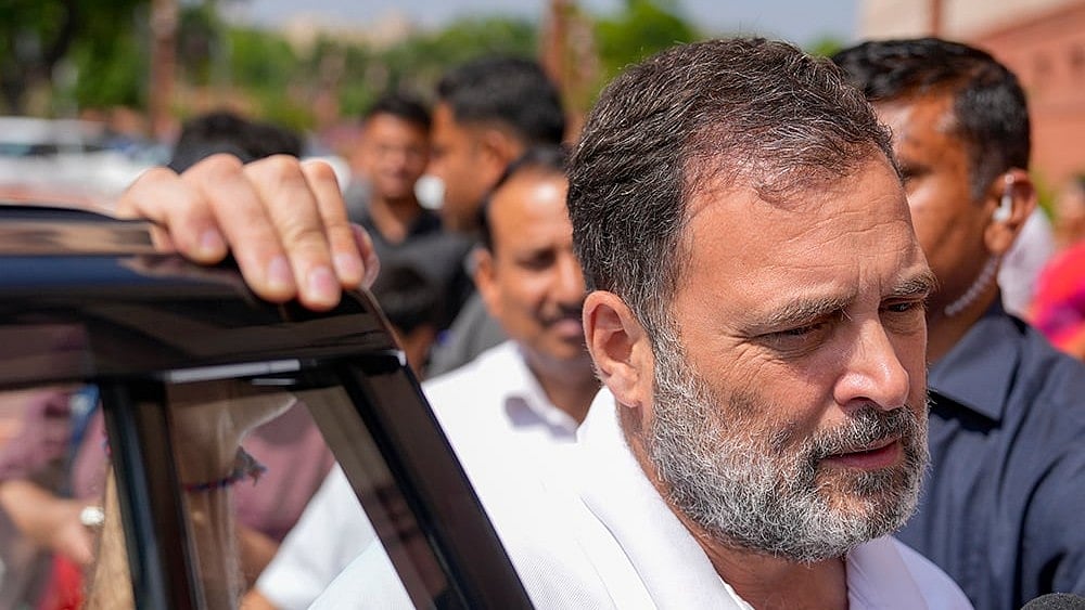 LoP in the Lok Sabha Rahul Gandhi during the second part of the Budget Session of the Parliament, in New Delhi. - | Photo: PTI/Ravi Choudhary