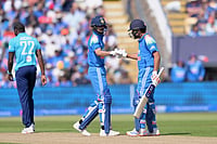 Gary Oakley/PA via AP : India's Shubman Gill and Rohit Sharma during the first ODI cricket match between England and India in Birmingham, England