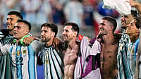 England Vs Argentina LIVE Streaming, FIFA World Cup 2026 Semi-Final: Preview, Prediction, H2H - All You Need To Know AP : Argentina's Lionel Messi, center, and teammates celebrate their victory over Switzerland in the World Cup quarterfinal