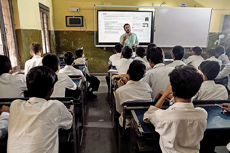Data Gap: Smart classrooms are a part of the system now, however, government data says over a third of schools lack basic digital access - | Photo: Tribhuvan Tiwari