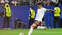 La Roja Roars Again! Spain Punish Poor France To Book FIFA World Cup 2026 Final Spot AP : Spain's Pedro Porro reacts after scoring his side's second goal during the World Cup semifinal soccer match