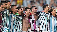 Spain 0-0 Argentina LIVE Score, FIFA World Cup 2026 Final: Match Reaches First Hydration Break Jeff Roberson/AP Photo : Argentina's Lionel Messi, center, reacts after the World Cup quarterfinal soccer match against Switzerland in Kansas City