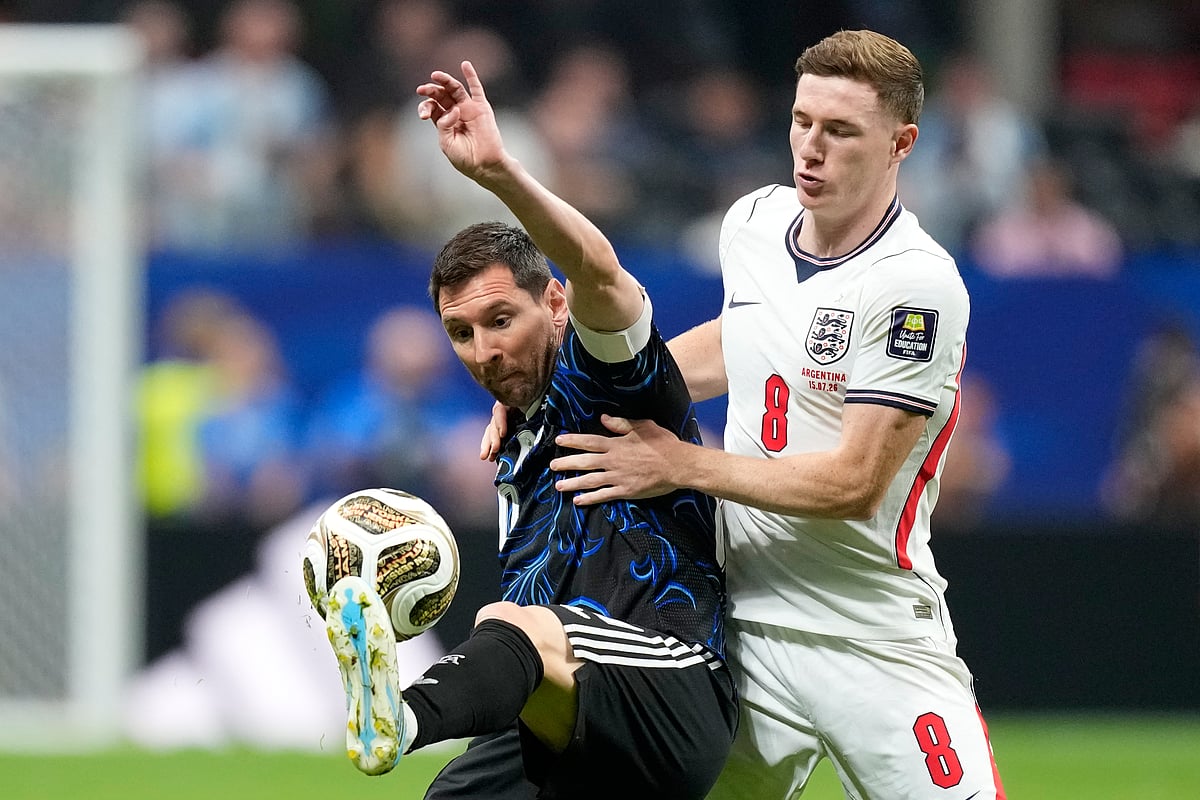 Argentina vs England FIFA World Cup 2026 Semi-Final Lionel Messi Action AP Photo